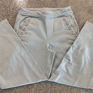 Chico’s Pull On Wide-Leg Crop Jeans ~ Light Green